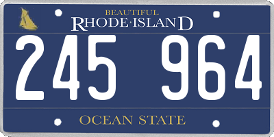 RI license plate 245964