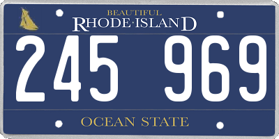 RI license plate 245969