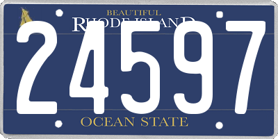 RI license plate 24597