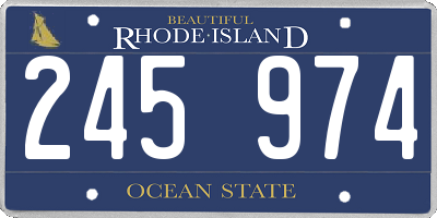 RI license plate 245974