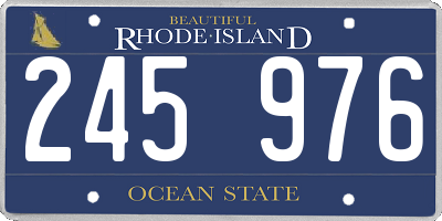 RI license plate 245976