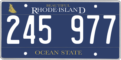 RI license plate 245977