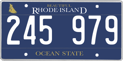 RI license plate 245979