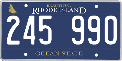 RI license plate 245990