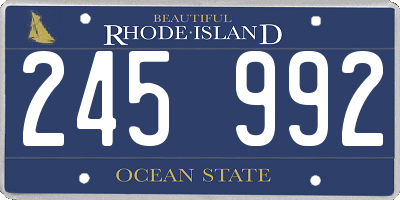 RI license plate 245992