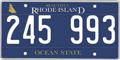 RI license plate 245993