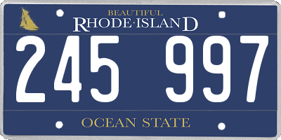 RI license plate 245997