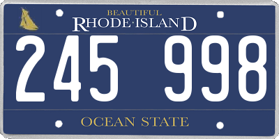 RI license plate 245998