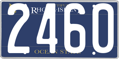 RI license plate 2460