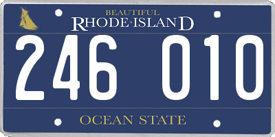 RI license plate 246010