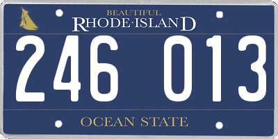 RI license plate 246013