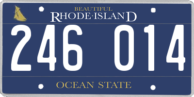 RI license plate 246014