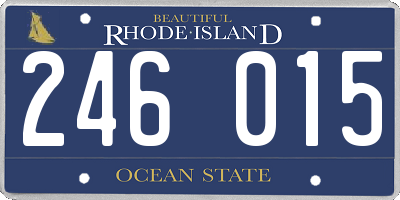RI license plate 246015