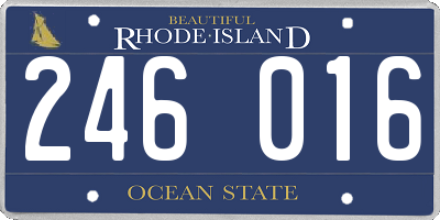 RI license plate 246016