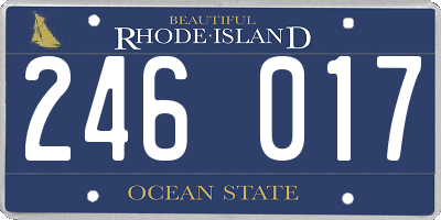 RI license plate 246017