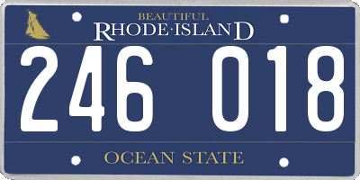 RI license plate 246018