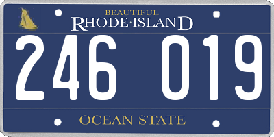 RI license plate 246019