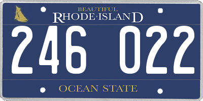 RI license plate 246022