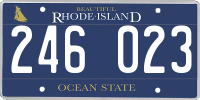 RI license plate 246023