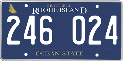 RI license plate 246024