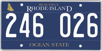 RI license plate 246026