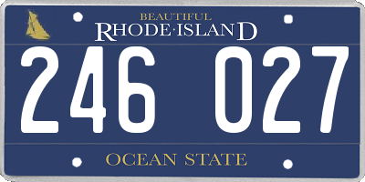 RI license plate 246027