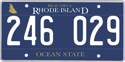 RI license plate 246029