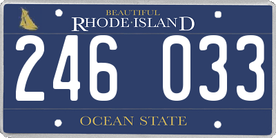 RI license plate 246033
