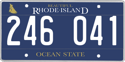 RI license plate 246041