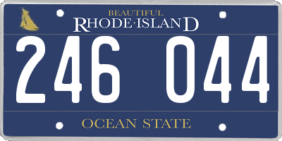 RI license plate 246044