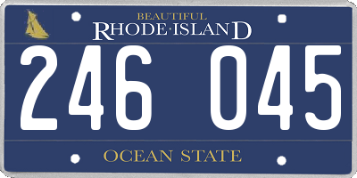 RI license plate 246045