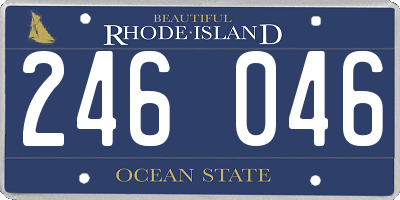 RI license plate 246046