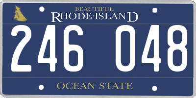 RI license plate 246048