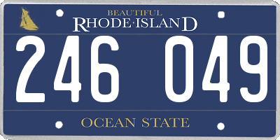 RI license plate 246049