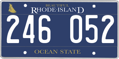 RI license plate 246052