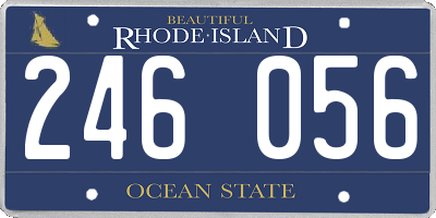 RI license plate 246056