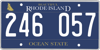RI license plate 246057