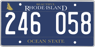 RI license plate 246058