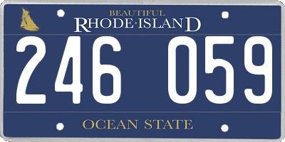 RI license plate 246059