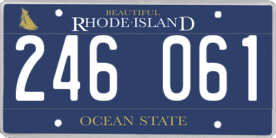 RI license plate 246061