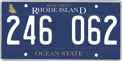 RI license plate 246062
