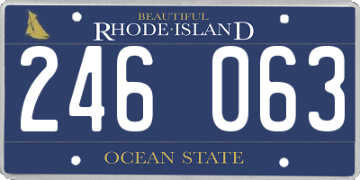 RI license plate 246063