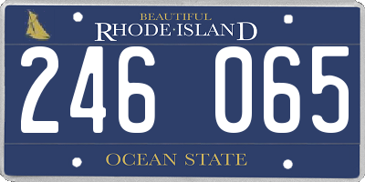 RI license plate 246065