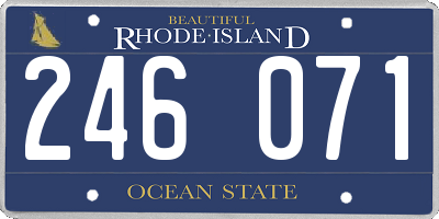 RI license plate 246071
