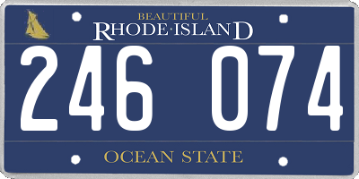RI license plate 246074