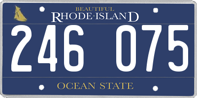 RI license plate 246075