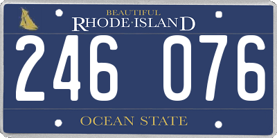 RI license plate 246076