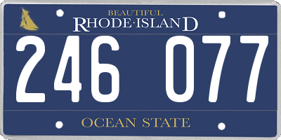 RI license plate 246077
