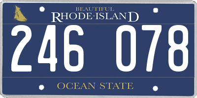RI license plate 246078