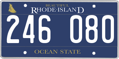 RI license plate 246080
